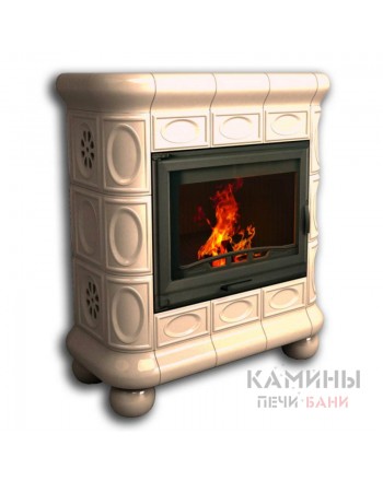 Изразцовый камин Медальон центральный однотонный А