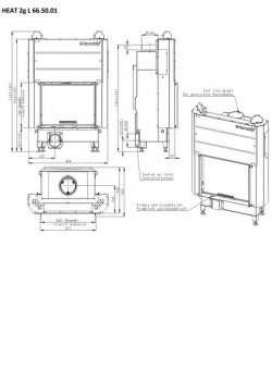 Каминная топка Romotop HEAT 3g L 66.50.01 с подъемными дверцами