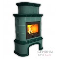 Изразцовый камин Прованс КимрПечь центральный двухъярусный однотонный В с дровником Изразцовый камин Прованс КимрПечь центральный двухъярусный однотонный В с дровником