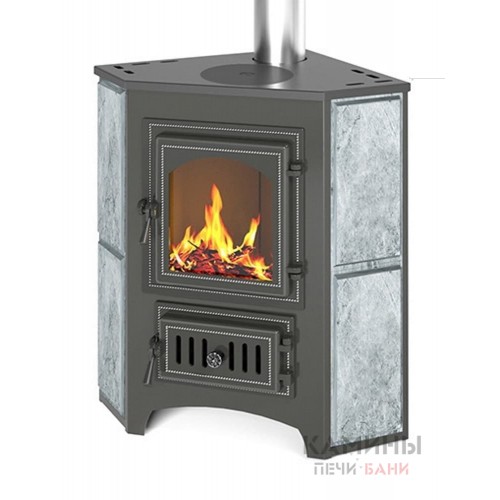 Печь-камин Везувий ПК-01(220) с конфоркой УГЛОВОЙ, талькохлорит Печь-камин Везувий ПК-01(220) с конфоркой УГЛОВОЙ, талькохлорит
