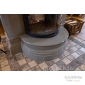Классический камин в доме в двух цветах и коллекции Альбион с туннельной топкой.