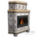 Изразцовый камин Медальон КимрПечь угловой двухъярусный Роспись Изразцовый камин Медальон КимрПечь угловой двухъярусный Роспись