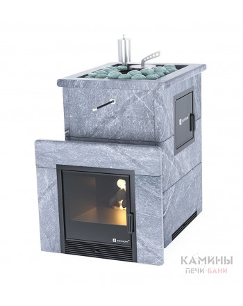 Печь ИзиСтим «АНАПА» М2 В ПОЛНОЦЕННОМ КОЖУХЕ С ОТКРЫТЫМ ВЕРХОМ