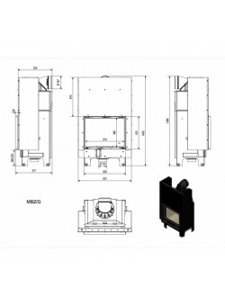 Каминная топка Kratki MBZ/G