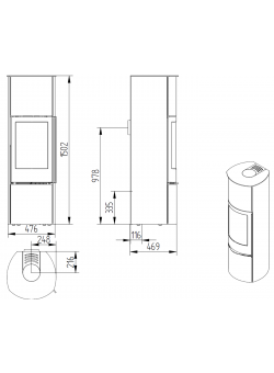 Печь-камин Jydepejsen Cozy Classic High