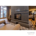 Классический камин в доме в двух цветах и коллекции Альбион с туннельной топкой.