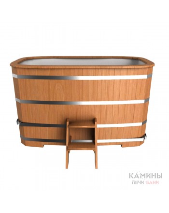 Прямоугольная купель с пластиковой вставкой высота 1,2 м