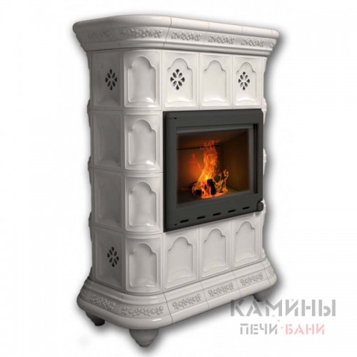 Изразцовый камин Истра КимрПечь пристенный однотонный А 