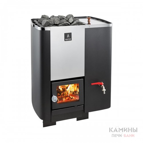 Дровяная печь для бани KASTOR KARHU 30 VO с баком справа Дровяная печь для бани KASTOR KARHU 30 VO с баком справа