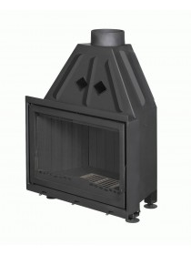Каминная топка Экокамин Альфа 800 B черный шамот