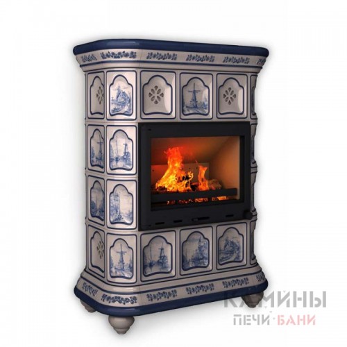 Изразцовый камин Истра КимрПечь пристенный Художественный Изразцовый камин Истра КимрПечь пристенный Художественный