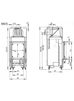 Каминная топка Austroflamm 45x51 K round