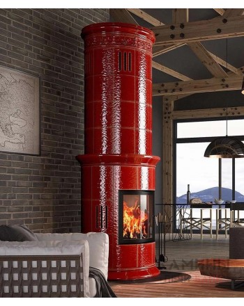 Изразцовая печь круглая Классическая