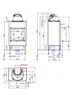 Топка-камин Brunner BKH 5.0 flat 42-50 DT