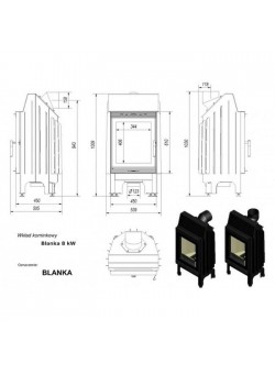 Каминная топка Kratki Blanka