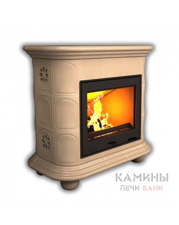 Изразцовый камин Прованс центральный однотонный А