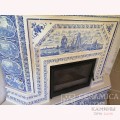 Изразцовый камин с панно из коллекции голландия с кораблем Изразцовый камин с панно из коллекции голландия с кораблем