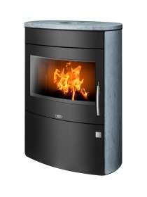 Печь-камин ABX Polar Arizona черная сталь, тальк