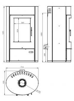 Печь-камин Мета-Бел Дунай 