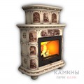 Изразцовый камин Прованс КимрПечь пристенный двухъярусный Художественный