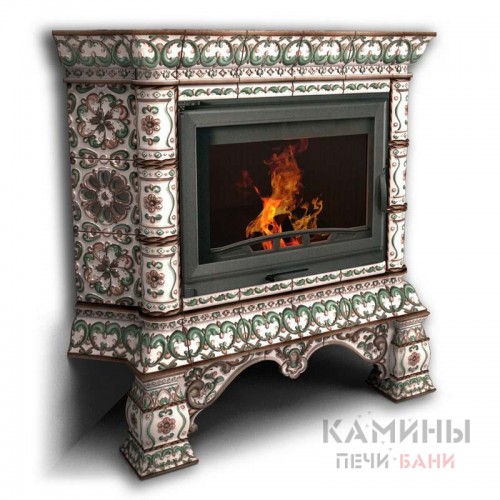 Изразцовый камин Кострома КимрПечь угловой Роспись Изразцовый камин Кострома КимрПечь угловой Роспись