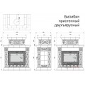 Изразцовый камин Билибин КимрПечь пристенный двухъярусный Художественный