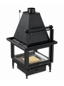 Центральный дровяной камин TITAN 90/160
