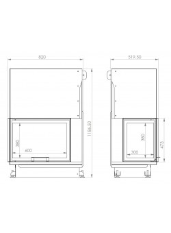 Каминная топка A.caminetti QUATTRO 80 L ECO