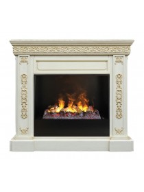 Электрокамин RealFlame Ekaterina WT 3D Cassette 630 + Black вставка