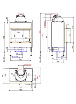 Топка-камин Brunner BKH 5.0 flat 42-66 DT