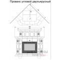 Изразцовый камин Прованс КимрПечь угловой двухъярусный однотонный А Изразцовый камин Прованс КимрПечь угловой двухъярусный однотонный А