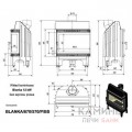 Каминная топка Kratki Blanka/670/570/P/BS (угловое стекло справа)