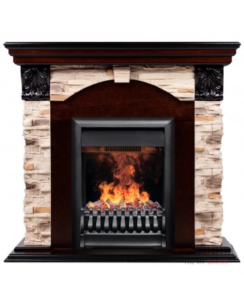 Электрокамин Dublin ROCK c очагом 3D Oregan