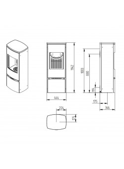 Печь-камин Jydepejsen Bella 