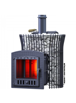Печь Авангард ЗК 35 (П2) Pro Ураган в сетке Тюльпан