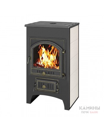 Печь-камин Везувий ПК-01(205) С ПЛИТОЙ БЕЖЕВЫЙ 