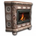 Изразцовый камин Медальон КимрПечь угловой Художественный Изразцовый камин Медальон КимрПечь угловой Художественный