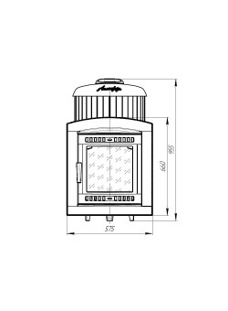 Печь банная "Атмосфера L" ламели "Окаменевшее дерево" наборные