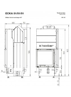 Каминная топка Hoxter ECKA 51/51/51h