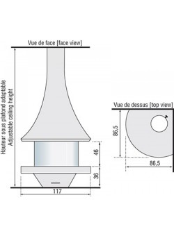 Угловой закрытый камин Eva 992 JC Bordelet 