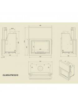 Каминная топка Kratki Oliwia/PW/22/G