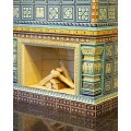 Классический камин с открытой топкой из кирпича в коллекции Византия