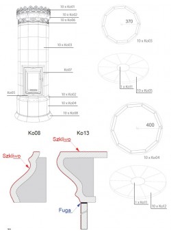 Изразцовая печь круглая Классическая