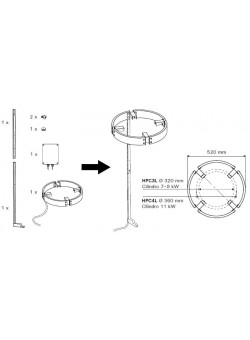 Защитные перила Harvia HPC3L Led