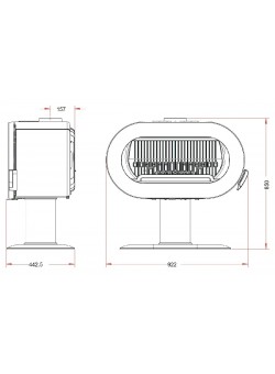 Чугунная печь Invicta Fifty прямая нога