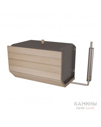 Бак накопительный, навесной, малый (16 л.) в деревянном обрамлении