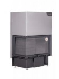 Каминная топка ДЕЛЬТА 800 LB два стекла левая принтинг черный шамот