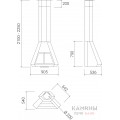 Фронтальный камин треугольной формы Traforart Arion