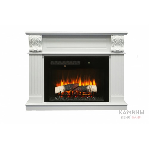 Каминокомплект ГЛОРИЯ Дуб беловежский с очагом Электроочаг MIRAGE/МИРАЖ 25