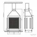 AVES 18 Эльба - камин пристенный